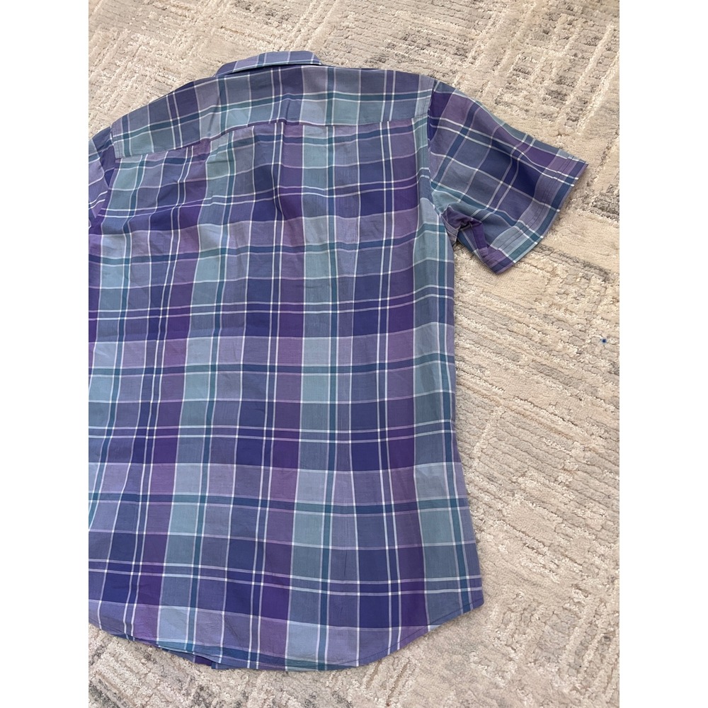 BOSS Hugo Boss Plaid Short Sleeve Button Up Shirt Mens Casual - Picture 14 of 16